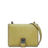 ボッテガヴェネタ イントレチャート チェーン ショルダーバッグ イエロー レザー レディース BOTTEGAVENETA 【中古】